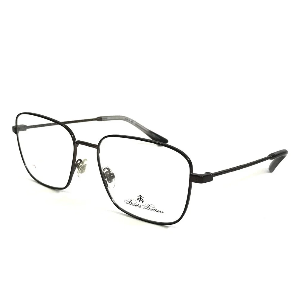 Brooks Brothers Eyeglasses Frames BB1094 1016 Brown Square Wire Rim 55-17-145